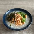 のんべぇヒロ's cooksnap of when they made レンジで簡単＊鮭フレークのお粥.