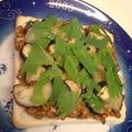 龍青空ママ's cooksnap of when they made 味噌なす納豆の和風トースト✿.