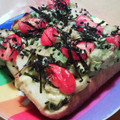 ★ひいらぎ★'s cooksnap of when they made アボカドと魚肉ソーセージの和風トースト.