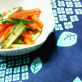 キョク's cooksnap of when they made きゅうりとにんじんのゴマ和え☆.