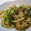 Haru Haru's cooksnap of when they made 牡蠣と豆苗のパスタ　山椒風味.