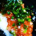 odaRocket's cooksnap of when they made スイートチリソースでカフェ風海鮮丼.