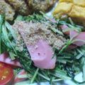 Machalin's cooksnap of when they made ✿水菜と❀魚肉ソーセージの✿ゴマソテー.
