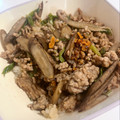 ちぴmnt's cooksnap of when they made 簡単彼ご飯❤豚挽肉とごぼうのどんぶり.