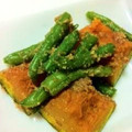 馬堀海岸's cooksnap of when they made ♥かぼちゃとインゲンのゴマ和え♥.