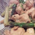 yuyukoa's cooksnap of when they made お弁当屋さんのアスパラチキンマヨ炒め＾＾.