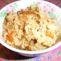 ゆずぽんの母's cooksnap of when they made 鶏挽肉と牛蒡の中華風ピリ辛炊き込みご飯。.