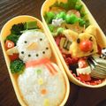 miru姉さん's cooksnap of when they made キャラ弁　絵本みたいな雪だるま.