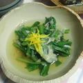 ＴＯＭＯＷＡＴ's cooksnap of when they made 春菊と湯葉の煮浸し.