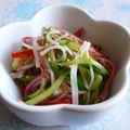 pyonpoco's cooksnap of when they made ★弁当の定番★カニカマときゅうりの甘酢★.