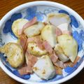 B子chan's cooksnap of when they made ベーコンと里芋の炒め物♪.