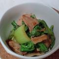 ぽっぽぺぺ's cooksnap of when they made チンゲンサイと豚バラの中華炒め.