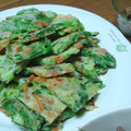 cafe-cafe's cooksnap of when they made おさかなソーセージと水菜のチヂミ風.