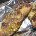 ちはこな's cooksnap of when they made 鮭の味噌マヨチーズ焼き.