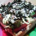 ★ひいらぎ★'s cooksnap of when they made トマト＆アボカドのお好み焼き風味トースト.