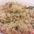 MofeMofee's cooksnap of when they made 海老と卵とグリーンアスパラの3色炒飯.