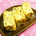 シャンプーハット's cooksnap of when they made ✿たくあんと大葉の卵焼き✿.