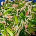 料理調べ人's cooksnap of when they made 小松菜とベーコンの炒め物.