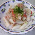 ダ〜ごはん's cooksnap of when they made 長いもとカニかまの青じそドレッシング和え.