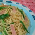 ☆★ひよこ★☆'s cooksnap of when they made 水菜&ハムの胡麻マヨパスタ.