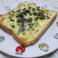 さったんママ's cooksnap of when they made もみのりと葱のトースト　梅ワサビ風味.