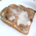 ねっちゃんっ's cooksnap of when they made 練乳とレーズンのトーストwithきなこ♫.