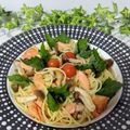 うまうま・らぶ's cooksnap of when they made 大葉の香る鮭としめじの和風パスタ.