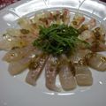 ルクルーゼ☆'s cooksnap of when they made 鯛の昆布締めカルパッチョ.