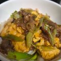 ゆるмαмα's cooksnap of when they made 焼肉のタレで簡単豚肉と長ネギ卵の炒め物.