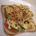 龍青空ママ's cooksnap of when they made トマト＆アボカドのお好み焼き風味トースト.