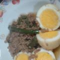 kacchan15's cooksnap of when they made ゆで卵と挽肉の甘辛煮.