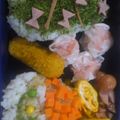 夏リト's cooksnap of when they made キャラ弁☆サンタさん弁当.