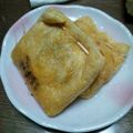 元祖ぐうたら母ちゃん's cooksnap of when they made 余った油揚げで　ミンチを包もう！.