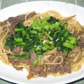 ほいっぷ's cooksnap of when they made あっさり和風de牛肉＆野沢菜パスタ☆.