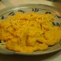 Lana's cooksnap of when they made かぼちゃのクリームパスタ.