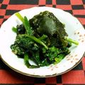シャンプーハット's cooksnap of when they made ほうれん草とワカメ♪ゴマからしあえ.