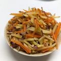 新妻あや's cooksnap of when they made お弁当のおかず★人参と薩摩芋の塩きんぴら.
