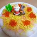 ちっちchan's cooksnap of when they made クリスマスケーキ寿司.