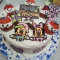 マイリーluvluv's cooksnap of when they made ミッキー＆ミニー＊ハートのキャラケーキ.