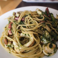 スガシケオ's cooksnap of when they made いかとほうれん草のほんのり和風パスタ.