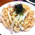 ∞はち∞'s cooksnap of when they made 濃厚！激ウマ！明太子クリームパスタ.