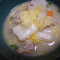 bonnet's cooksnap of when they made 生姜でぽかぽか♪たっぷり白菜の豚汁.