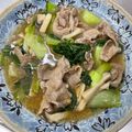 まおりと's cooksnap of when they made チンゲン菜と豚こまのオイスターソース炒め.