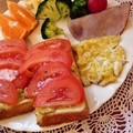 ルリナ's cooksnap of when they made ツナとトマトのカレーマヨトースト♬.