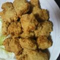 ねこばなな's cooksnap of when they made 鶏むね肉でチキンナゲット.