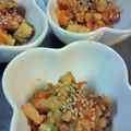 るびにゃん's cooksnap of when they made 混ぜるだけ〜♪揚げ玉アボガドキムチ.