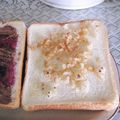 sweethazu's cooksnap of when they made てっ…天かすトーストぉ！.
