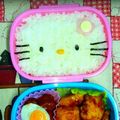 あーたん☆ミ's cooksnap of when they made キャラ弁☆簡単 キティちゃん＆ミミィ.