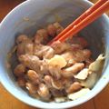 すだP's cooksnap of when they made ✿カマンベールチーズ じゃこ　納豆✿.