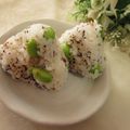miyuki12's cooksnap of when they made ゆかり豆おにぎり.